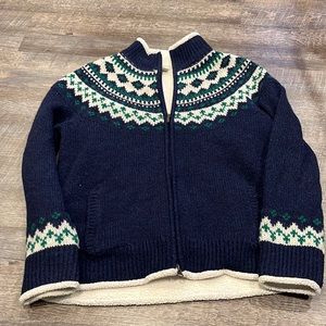 L.L. Bean fair aisle wool/Sherpa zippered sweater.